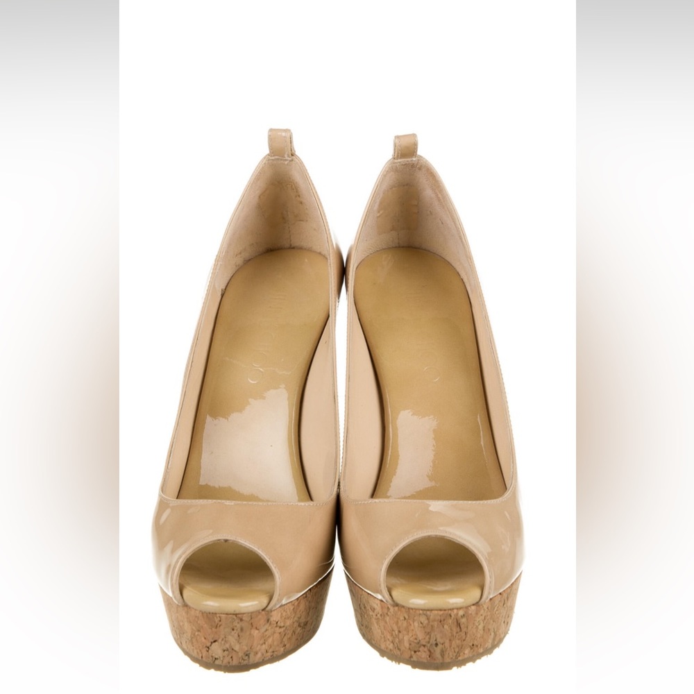 Jimmy Choo peep-toe wedges